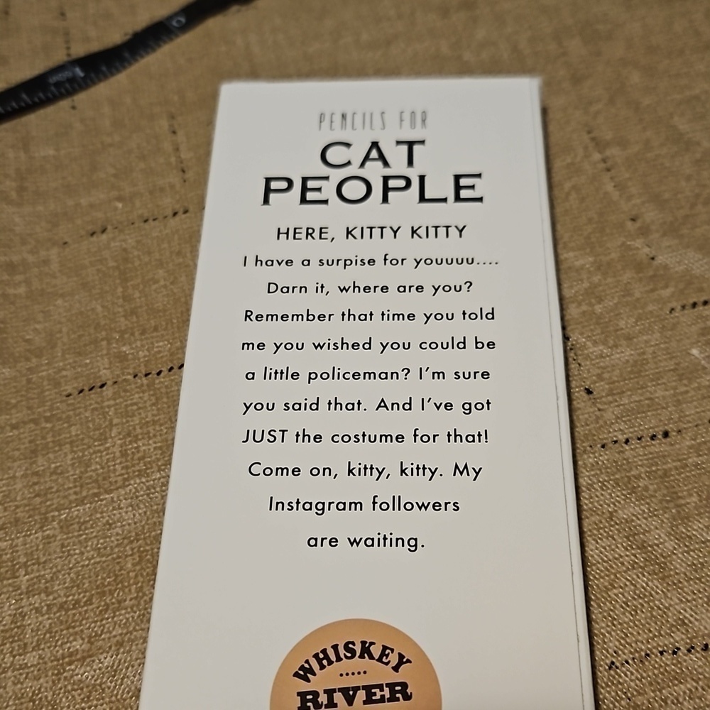 Whiskey River Soap Co Cat People Pencils Set of 8 NWT - Picture 5 of 6